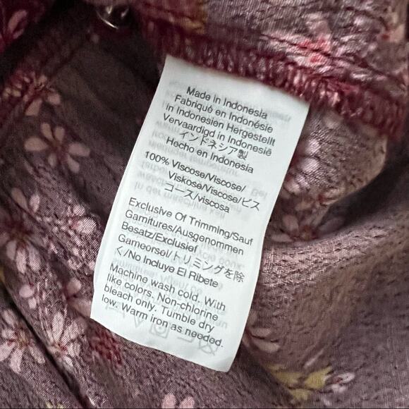 Madewell Tie-Sleeve Wrap Top in Butterfly Sanctuary Women’s Size 2 - Picture 8 of 9